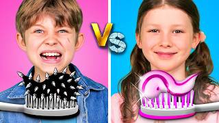 Good Kid vs Bad Kid  Genius Babysitting Hacks Epic Parenting Ideas [upl. by Aicatsanna]