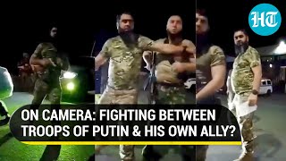 Soldiers Of Putin Loyalist Ramzan Kadyrov Beat Up Russian Troops In Ukraines Melitopol Viral Video [upl. by Ainet]