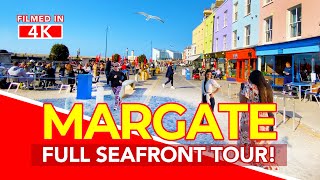 MARGATE  Full seafront tour of Margate Kent England  A UK Walk filmed in 4K [upl. by Ahsuat]