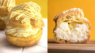 Cream Puffs Recipe  Profiteroles Recipe  Perfect Choux Pastry [upl. by Oicam]