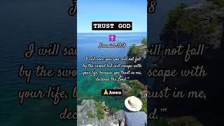 TRUST GOD Jeremiah 3918 I will save you you will not fall by the sword but will escape [upl. by Batholomew]