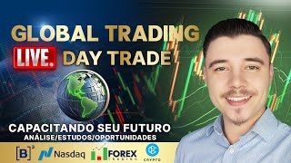 🌐 Global Trading Day Trade Ao Vivo Mini Índice Mini dólar Forex Nasdaq Ouro e Bitcoin 03102024 [upl. by Alyac53]