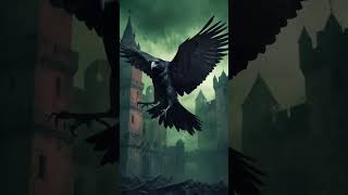 quotThe Haunting Flight of the Skeletal Crow  Mysterious Bird Over Ruined Castle 🌩️quot [upl. by Anala]