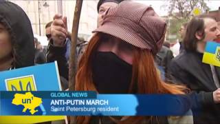 Russian AntiWar Protest 1000s rally in Saint Petersburg against Kremlin aggression in Ukraine [upl. by Ahen525]