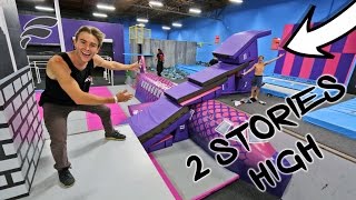 SUPER TRAMPOLINE TO GIGANTIC SLIDE EPIC [upl. by Anialeh633]