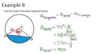 Area of Sectors and Segments Examples Geometry Concepts [upl. by Rbma]