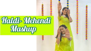 HaldiMehendi Dance Mashup part1  Wedding Choreography  Easy Steps  Rushita amp Jeel [upl. by Enaelem]