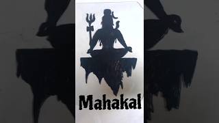 Mahakal glass sheet painting  jai shivshankar short video [upl. by Nolita91]