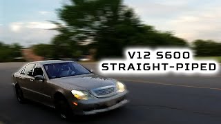 V12 S600 STRAIGHT PIPE F1 Exhaust FLYBY REVVING RIDE ALONG [upl. by Kal451]