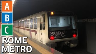 4K 🇮🇹 Rome Metro  All The Lines  🇮🇹 Metropolitana di Roma  Tutte le Linee 2024 [upl. by Borlase]