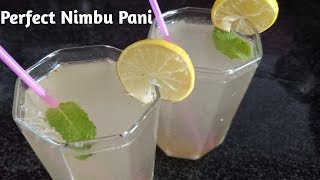 नींबू पानी बनाने का सही तरीका  How to Make Lemon Water Properly  Nimbu Pani Recipe [upl. by Yentirb]