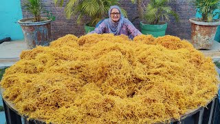 ALOO BHUJIA In Bulk Quantity  Aloo Sev Recipe  Indian Namkeen Recipe  Veg Village Food [upl. by Goeselt]