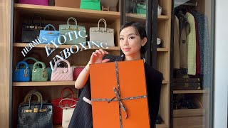 HERMÈS TOKYO SCORE EXOTIC UNBOXING BIRKIN OR KELLY  WILLABELLE ONG [upl. by Reehsab]