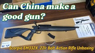 Can China make a good gun  Scorpio EM332X 22lr Bolt Action 13″ Barrel Rifle Unboxing [upl. by Roby]