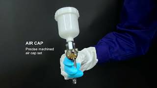 Rongpeng R803 HVLP Airbrush Mini Spray Gun Gravity Feed with 10mm Paint Nozzle [upl. by Waltner461]