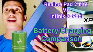 Realme Pad 2 Lite vs INFINIX Xpad battery charging comparison Best tablet for students tablet [upl. by Jeff589]