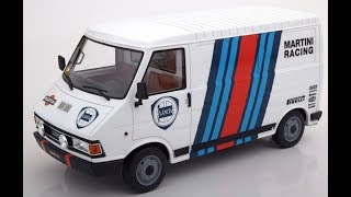 Modelissimo Laudoracing FIAT 242E Assistenza Lancia 1986 Martini Racing 118 [upl. by Shirah]