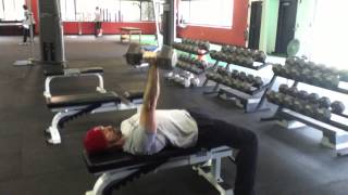 TonyGentilcorecom 1Arm Offset DB Press [upl. by Einon]