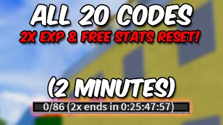 All 20 2x  Double EXP amp Stats Reset  In 2 Minutes  Blox Fruits [upl. by Shewmaker807]