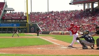 MILCIN Barnhart brings Reds closer with solo homer [upl. by Zumstein62]