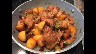 Adobo na Baboy with Patatas Filipinos Adobong baboy [upl. by Bess470]