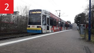 Mitfahrt  Linie 2  Straßenbahn Schwerin  Bombardier SN2001 [upl. by Rosio]