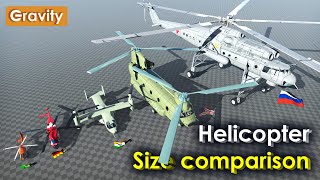 Helicopter Size Comparison [upl. by Ramyaj]