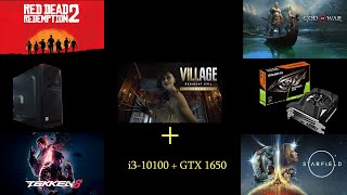 i3 10100  GTX 1650 Red dead redemption 2 God of war Resident evil 8 Tekken 8 Starfield [upl. by Shriver]