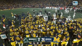 Michigan State vs Michigan heated moment at end of game [upl. by Caldeira]