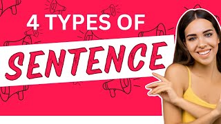 4 Types of SENTENCE  STATEMENT  QUESTION  IMPERATIVE  EXCLAMATION [upl. by Kciredorb]