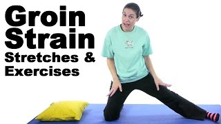 Groin Strain Stretches amp Exercises  Ask Doctor Jo [upl. by Isdnil]