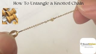 How To Untangle a Tangled NecklaceUntangling Jewelry for BeginnersUntangling a Chain Tutorial [upl. by Caresse]