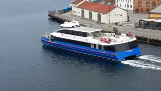 Fjord Cruise water Taxi depart from port of Stavanger Norway [upl. by Luehrmann]