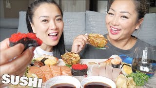 SUSHI MUKBANG LETS EAT  SASVlogs [upl. by Sorenson]