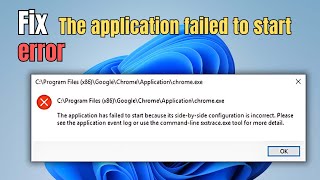 Fix Application Failed to Start Error on Windows [upl. by As78]