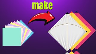 How to make a kite with paper kite fight pecha kite fighting kite making craft kite kite bnana kite [upl. by Odlo548]