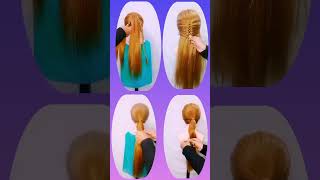 Different types of hairstyle tutorial  four Hairstyles for girls hairstylesforlonghair [upl. by Tare]