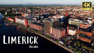 Limerick City centre 🇮🇪 Ireland 4k Drone view [upl. by Balbinder389]