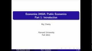 Topic 1 Introduction  Economics 2450A Public Economics [upl. by Norbert]