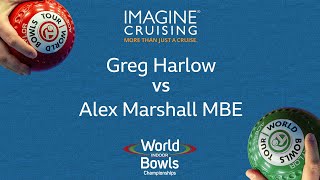 World Indoor Bowls Championship 2024 Greg Harlow vs Alex Marshall MBE  Day 7 Match 3 [upl. by Amaryl]