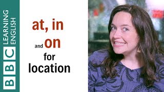 Prepositions of place  in at on  English grammar  English In A Minute [upl. by Atsylak]