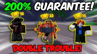 INCINERATE  2x TABLE FLIP  DOUBLE TROUBLE 💀  The Strongest Battlegrounds ROBLOX [upl. by Zenia671]