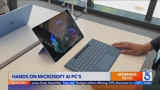 Heres a look at Microsofts new AI computers [upl. by Aihsenak]