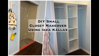 DIY easy Small Closet Makeover  Ikea Kallax  Budget Friendly  Under 150 [upl. by Stiruc646]