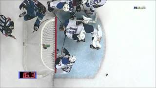 Jaroslav Halak unbelievable OT save 12211 [upl. by Hollerman]