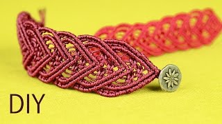 Amazing Macramé Heart Bracelet Tutorial ❤ [upl. by Gilead]