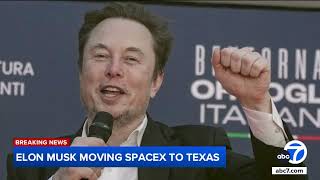 Elon Musk moving SpaceX and X headquarters from California to Texas [upl. by Ange]