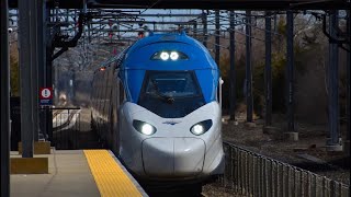 Amtrak Avelia Liberty 160MPH  Kingston RI 4821  4K60FPS [upl. by Nrubliw]