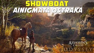 Showboat  Achaia  Ainigmata Ostraka Puzzle Location and Solution  AC ODYSSEY [upl. by Mercer]