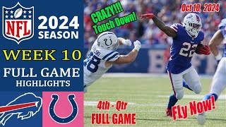 Buffalo Bills vs Indianapolis Colts  Full Game HIGHLIGHTS Nov 102024  NFL Today  NFL 2024 Season [upl. by Noiramaj391]